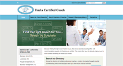 Desktop Screenshot of findacertifiedcoach.com